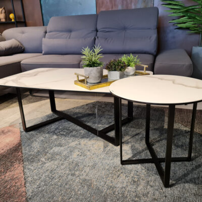 שולחן סלון ,פלטה כרמי פורצלן